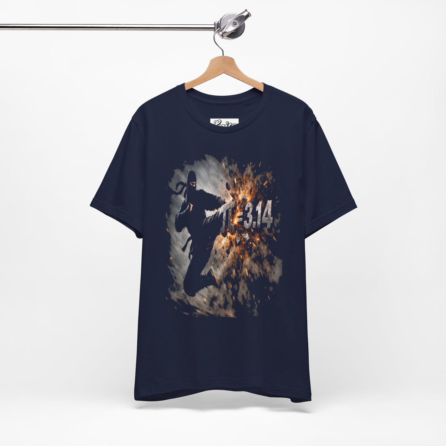 Ninja Pi Day T-Shirt – 3.14 Kick Math Graphic Tee, Funny Martial Arts Shirt