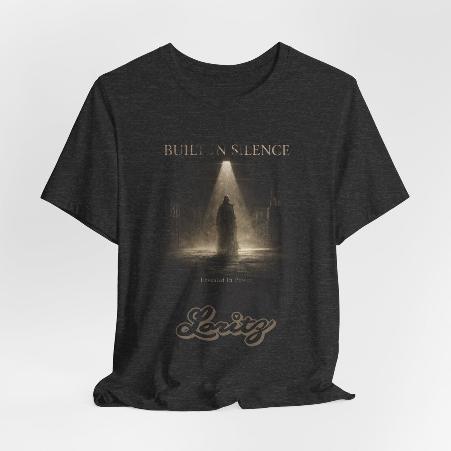 Built in Silence Graphic T-Shirt – Minimalist Shadow Streetwear Tee, Power Statement Shirt