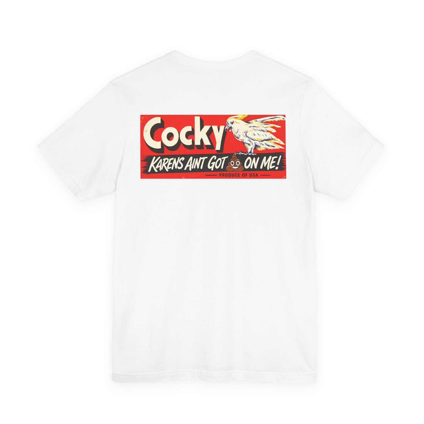 Watch My Back Cockatoo T-Shirt – “Cocky” Graphic Tee