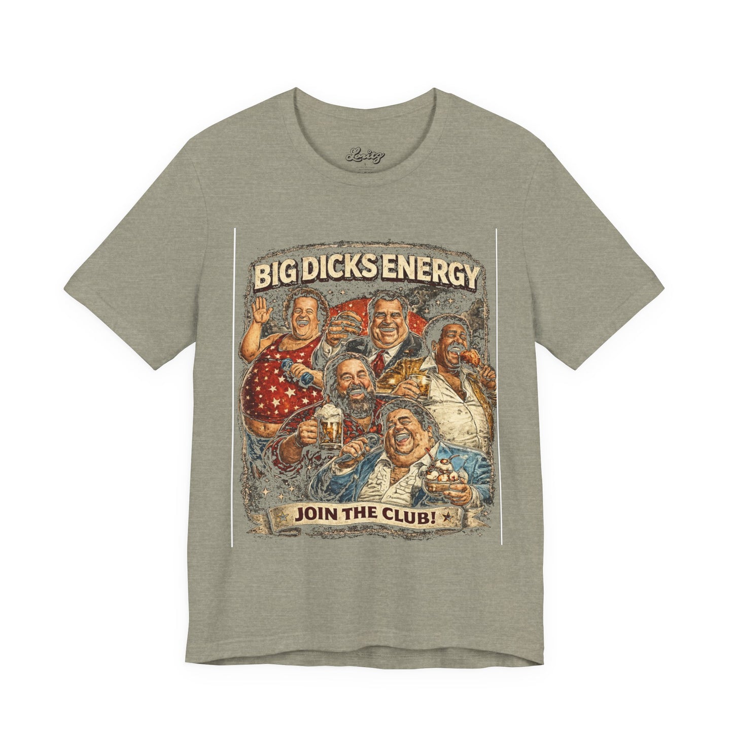 "Big Energy Club” Funny Graphic T-Shirt – Bold Humor Party Streetwear Tee