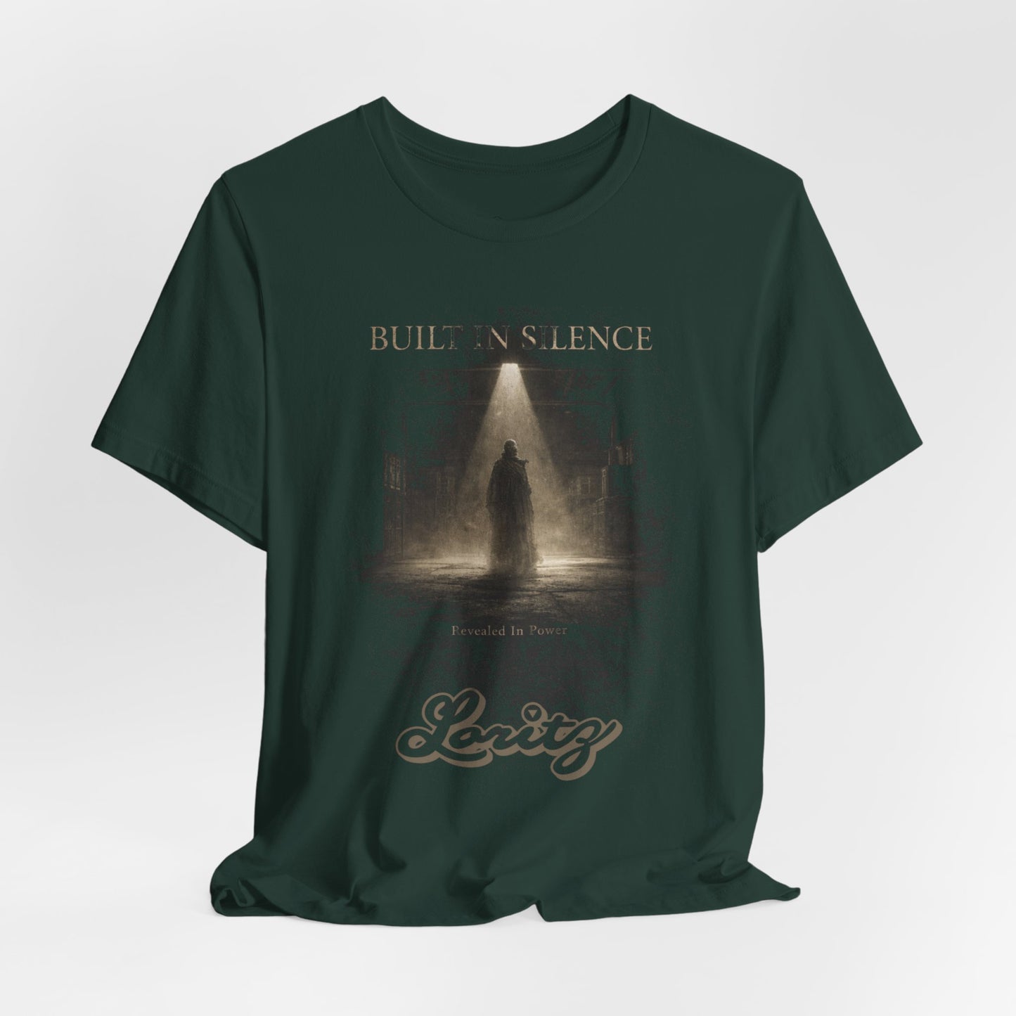 Built in Silence Graphic T-Shirt – Minimalist Shadow Streetwear Tee, Power Statement Shirt