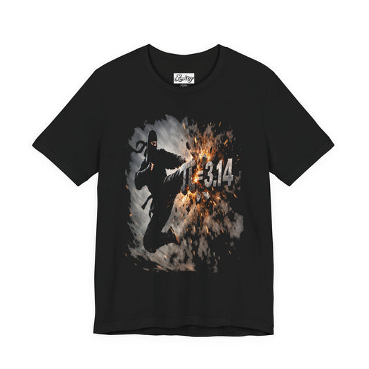 Ninja Pi Day T-Shirt – 3.14 Kick Math Graphic Tee, Funny Martial Arts Shirt