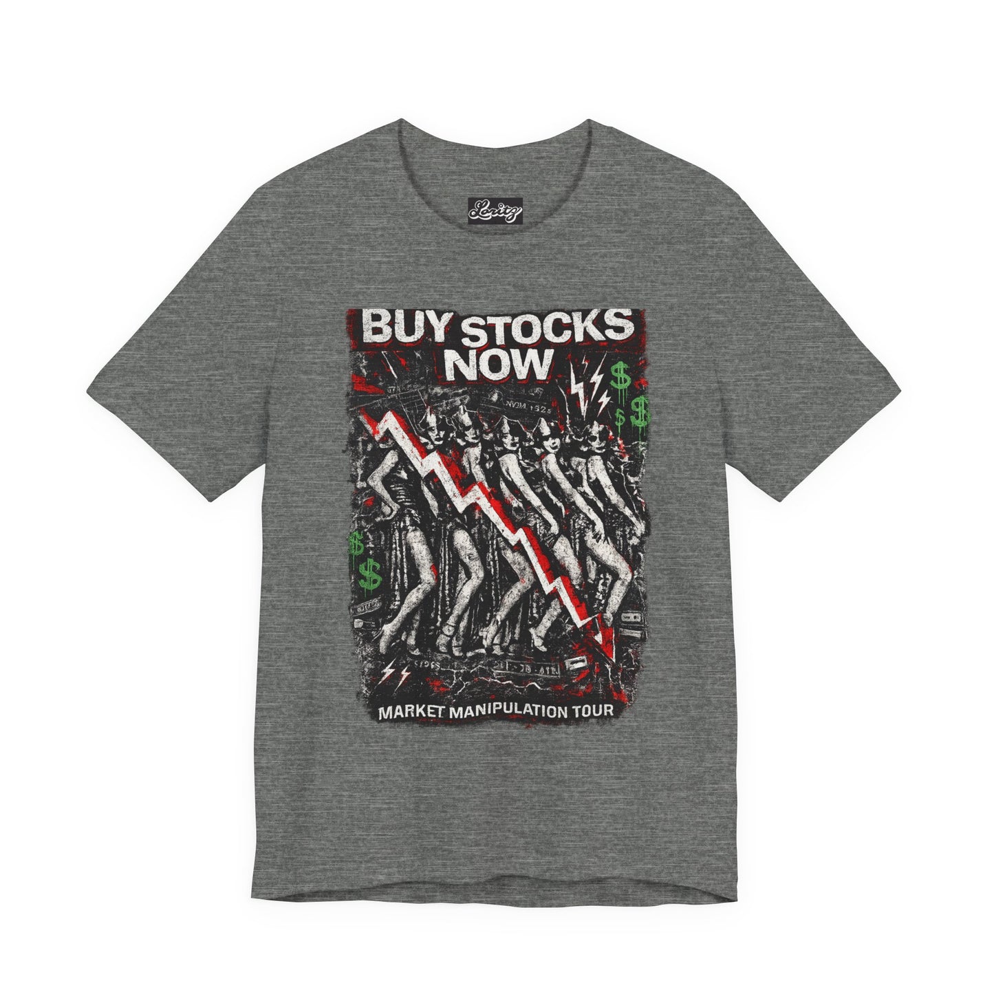 Buy Stocks Now Graphic Tee — Market Manipulation Tour Shirt