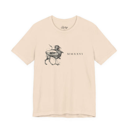 Creature Study Tee — 'MMXXVI' Illustration with 'Study the Creature, Learn the World' Slogan