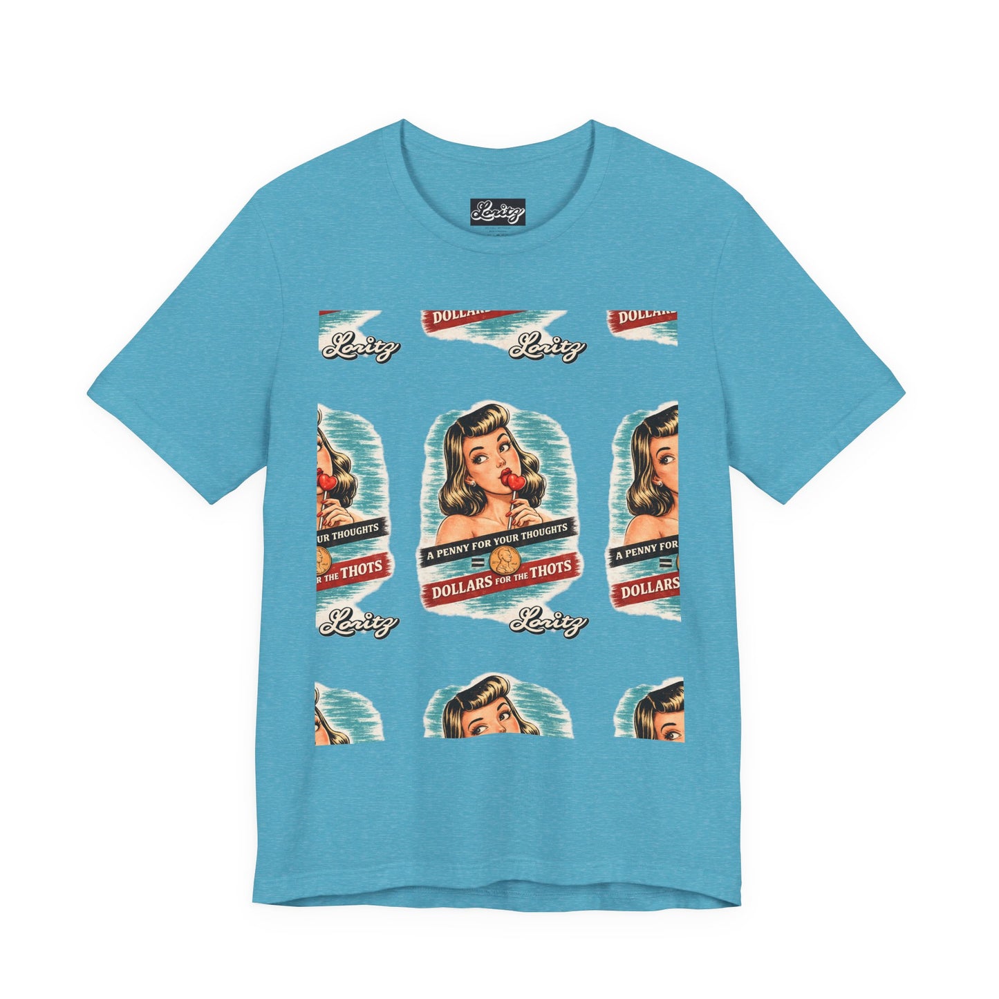 Retro Pin-Up 'Dollars 4 Thots' Graphic Tee