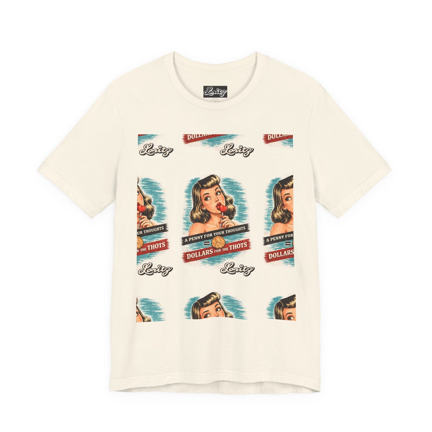 Retro Pin-Up 'Dollars 4 Thots' Graphic Tee