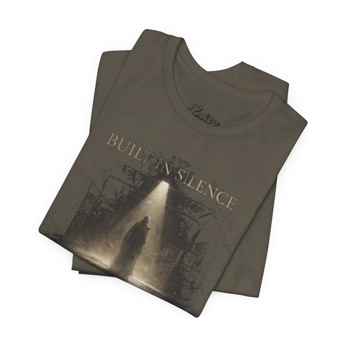 Built in Silence Graphic T-Shirt – Minimalist Shadow Streetwear Tee, Power Statement Shirt
