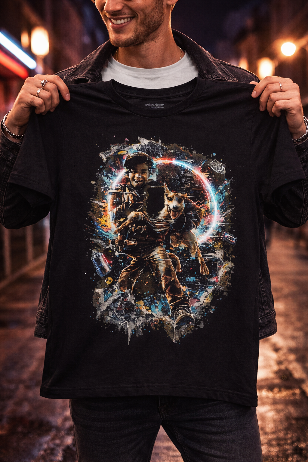 DOGMAN 9 – Neon Chase Streetwear Graphic Tee