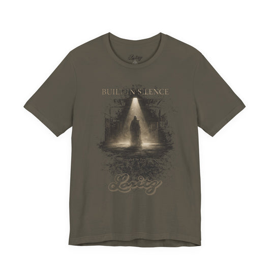 Built in Silence Graphic T-Shirt – Minimalist Shadow Streetwear Tee, Power Statement Shirt