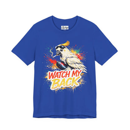 Watch My Back Cockatoo T-Shirt – “Cocky” Graphic Tee
