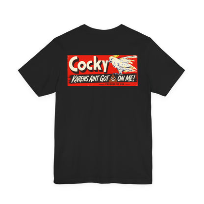 Watch My Back Cockatoo T-Shirt – “Cocky” Graphic Tee