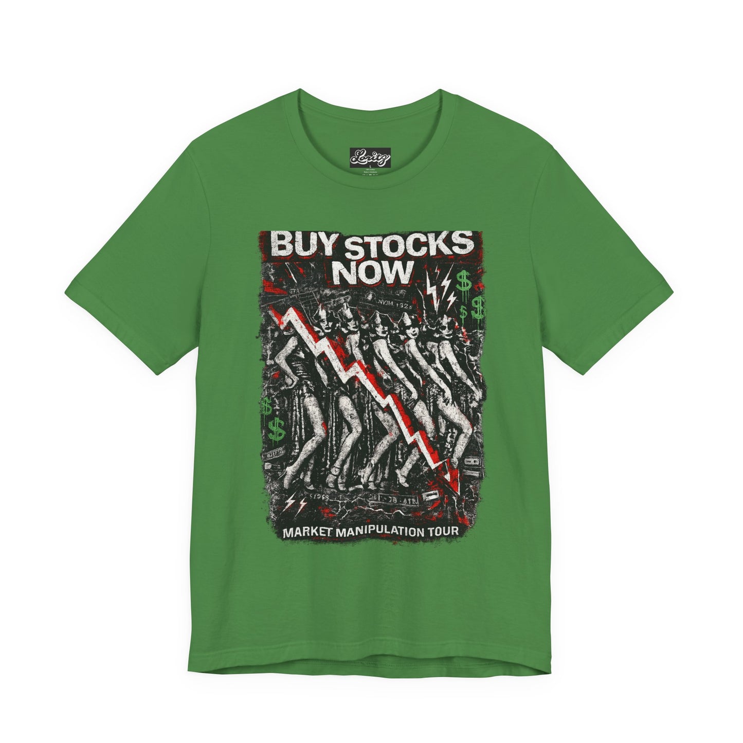 Buy Stocks Now Graphic Tee — Market Manipulation Tour Shirt