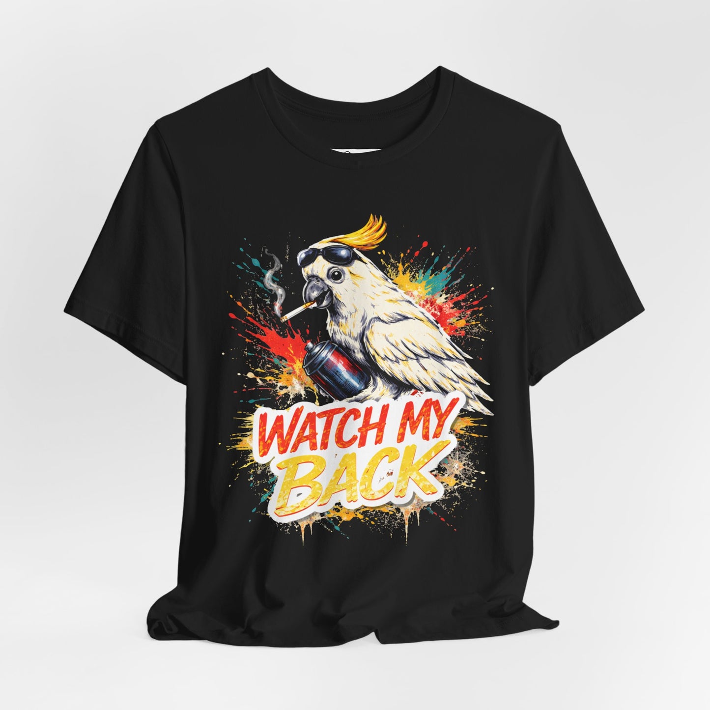 Watch My Back Cockatoo T-Shirt – “Cocky” Graphic Tee