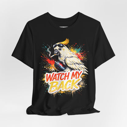 Watch My Back Cockatoo T-Shirt – “Cocky” Graphic Tee