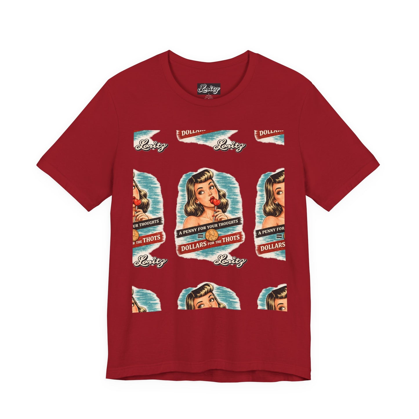Retro Pin-Up 'Dollars 4 Thots' Graphic Tee