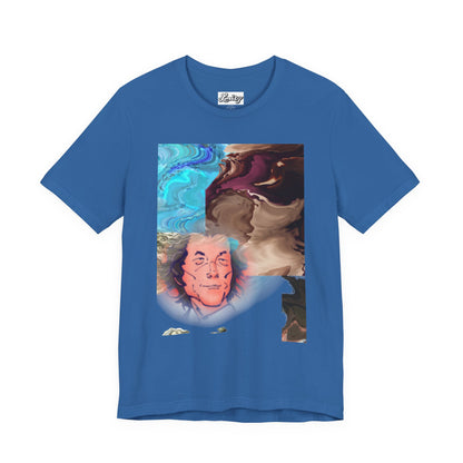Abstract Portrait Graphic T-Shirt – Modern Art Glitch Face Tee, Streetwear Design