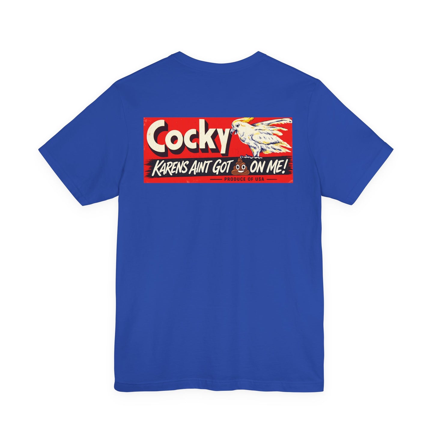 Watch My Back Cockatoo T-Shirt – “Cocky” Graphic Tee