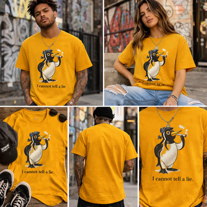 “I Cannot Tell a Lie” Penguin Graphic Tee – Vintage Humor
