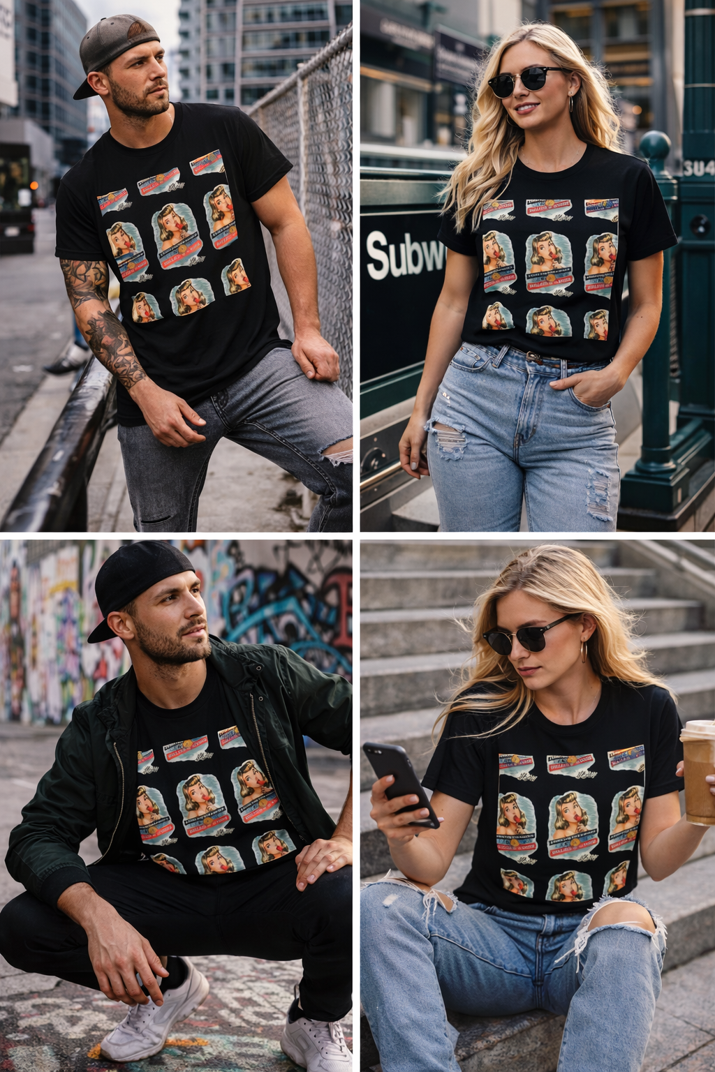 Retro Pin-Up 'Dollars 4 Thots' Graphic Tee